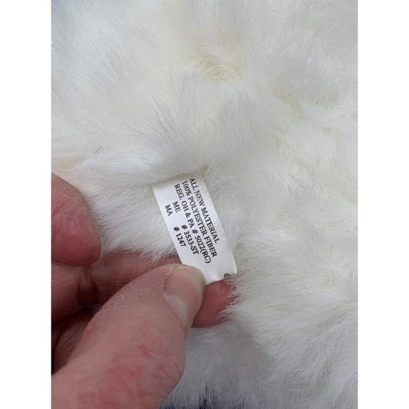 Goffa 14 Inch White Easter Bunny Carrot Embroidered Feet Bag with Pink Blue Teal - Picture 11 of 16